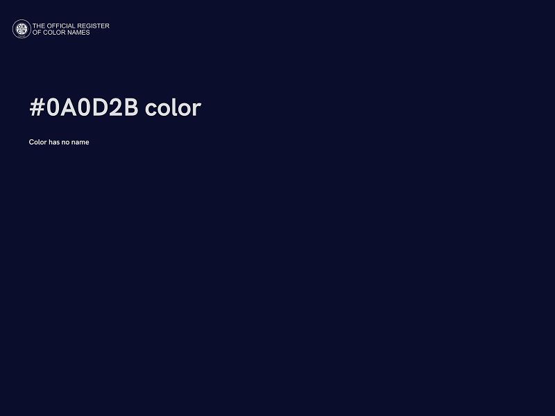 #0A0D2B color image