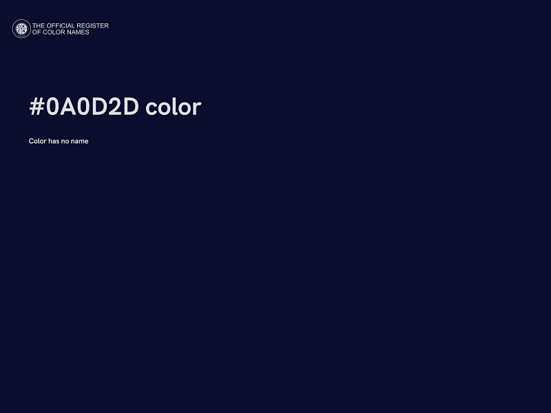 #0A0D2D color image