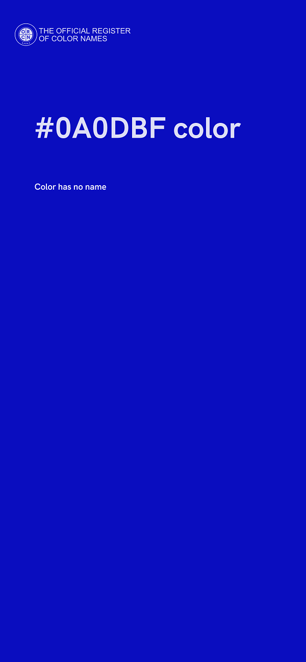 #0A0DBF color image