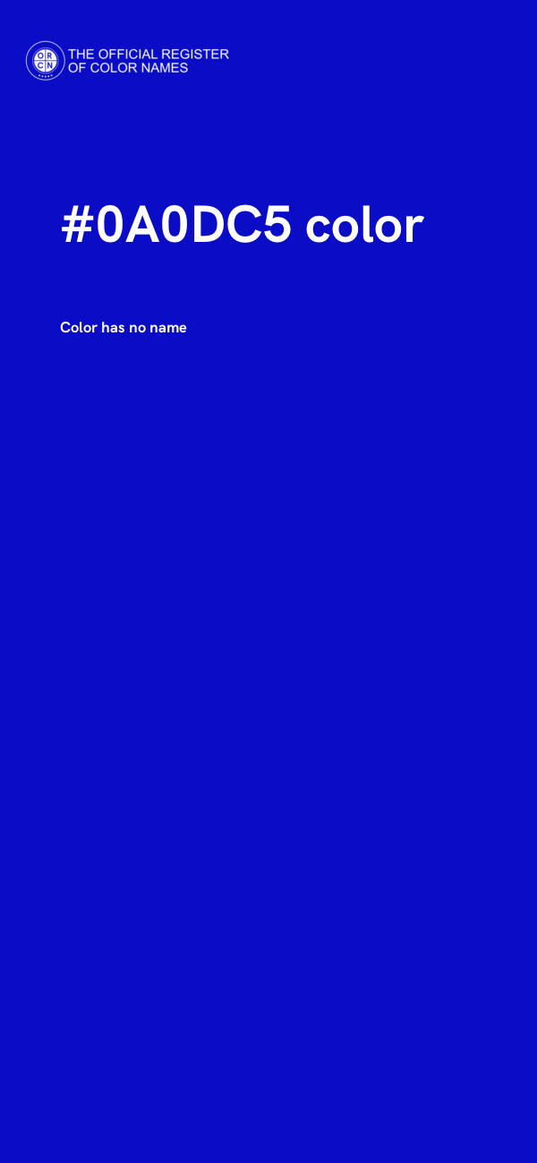 #0A0DC5 color image