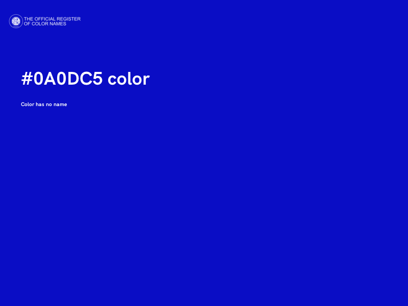 #0A0DC5 color image