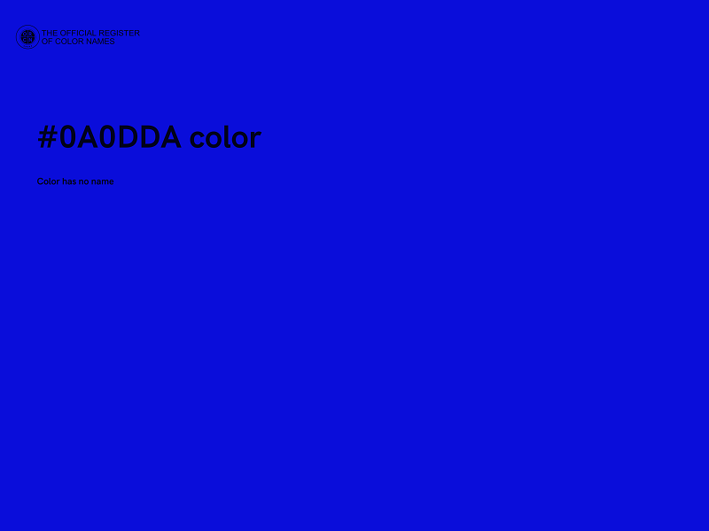 #0A0DDA color image