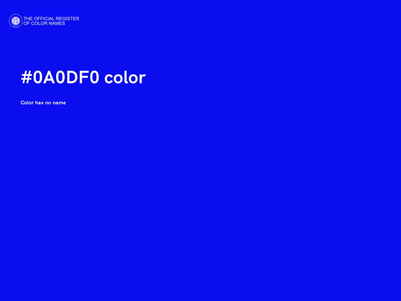 #0A0DF0 color image