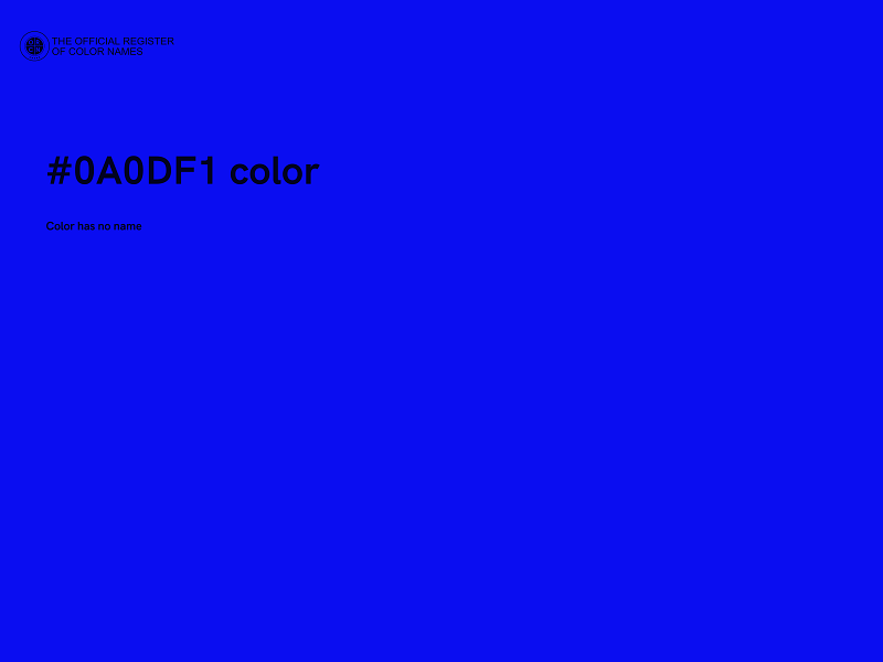#0A0DF1 color image