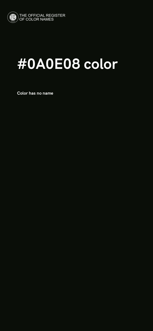 #0A0E08 color image