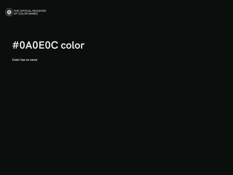 #0A0E0C color image