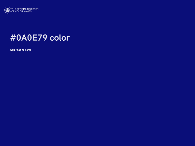 #0A0E79 color image