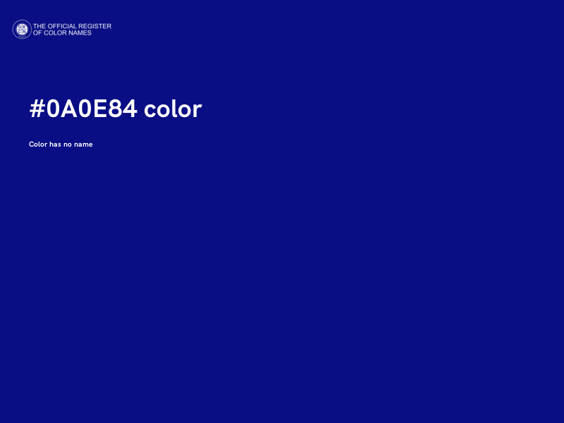 #0A0E84 color image
