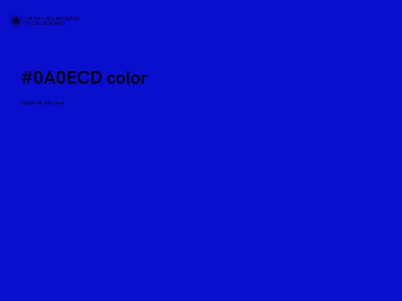 #0A0ECD color image