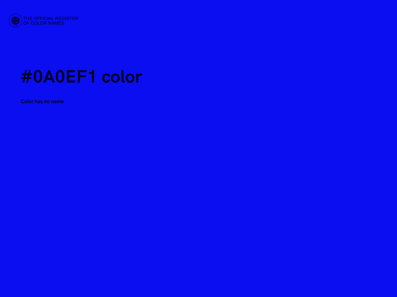 #0A0EF1 color image