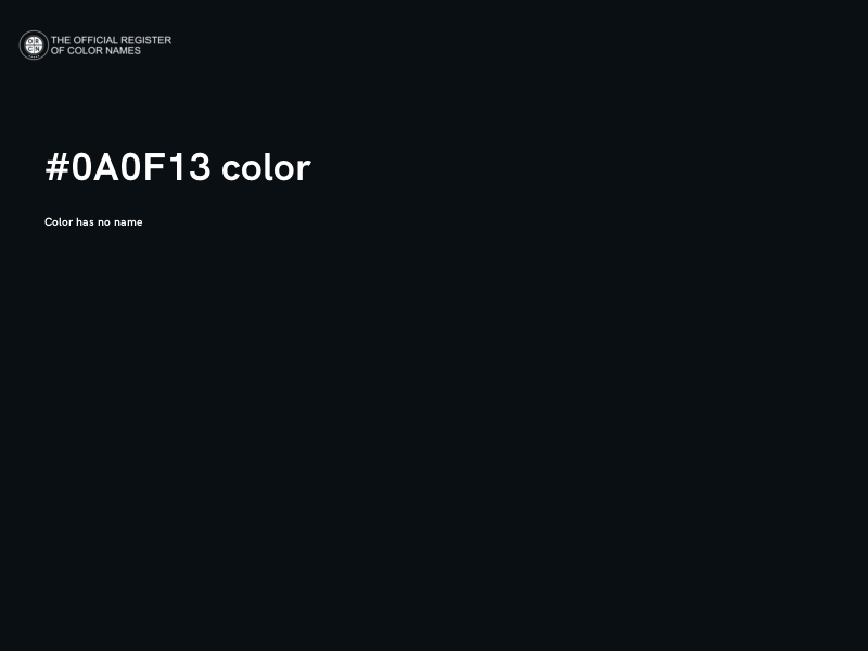 #0A0F13 color image