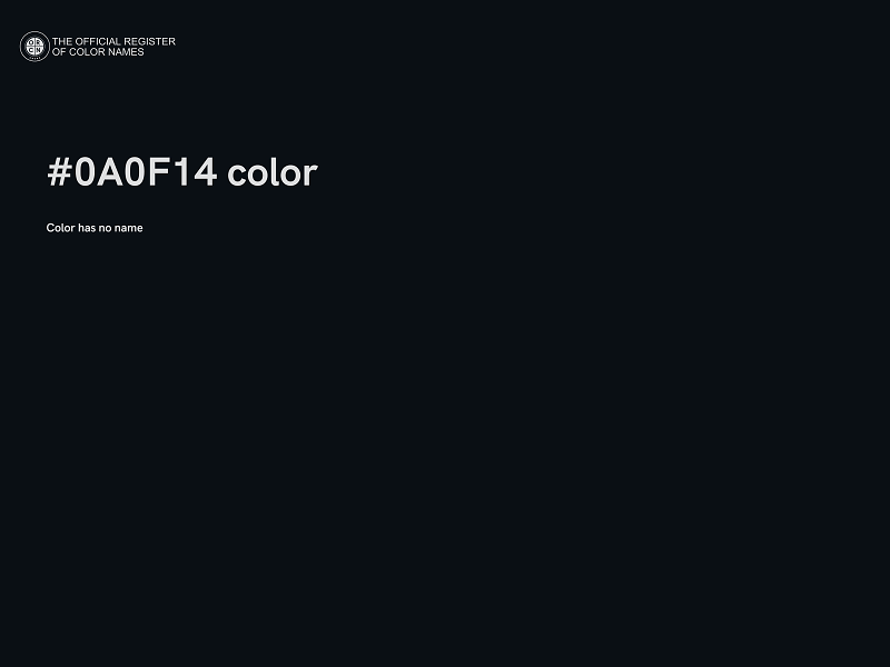 #0A0F14 color image