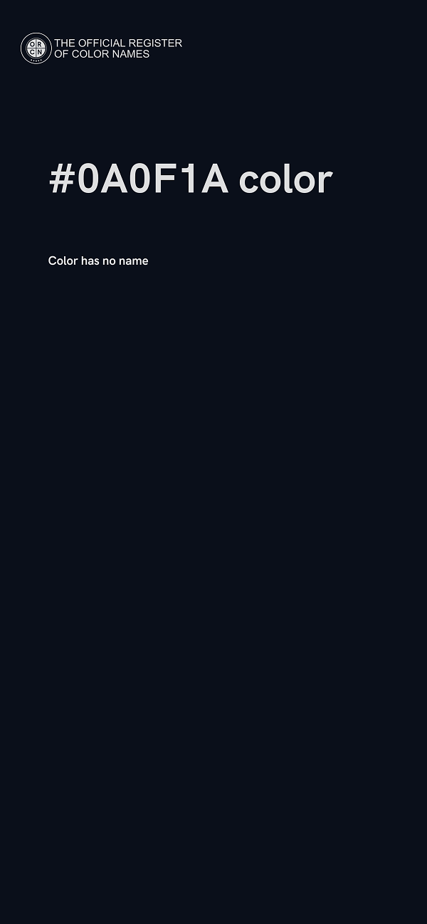 #0A0F1A color image