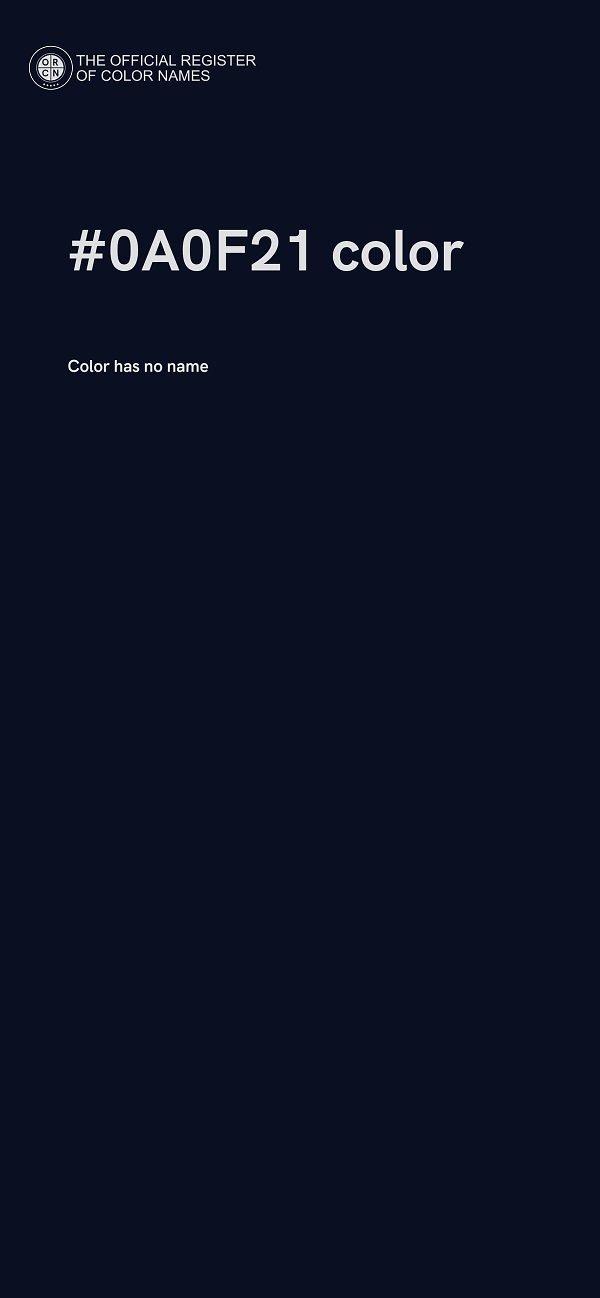 #0A0F21 color image