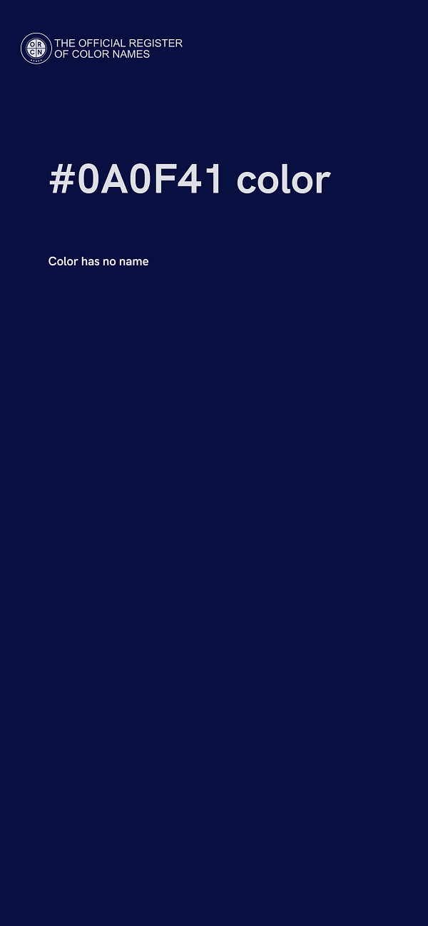 #0A0F41 color image