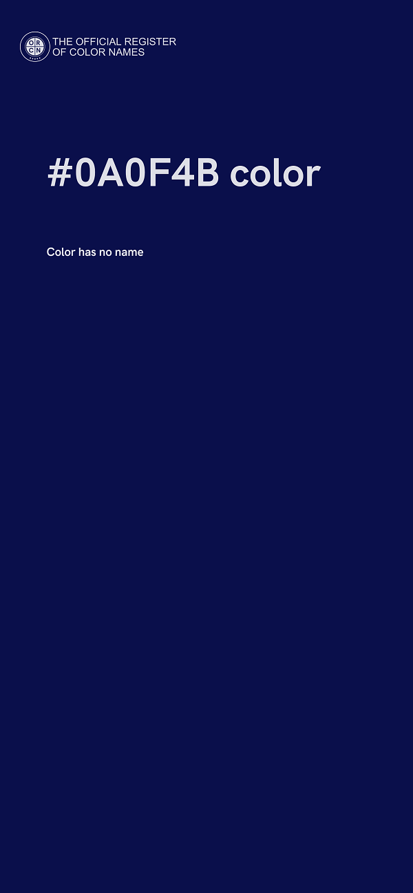 #0A0F4B color image