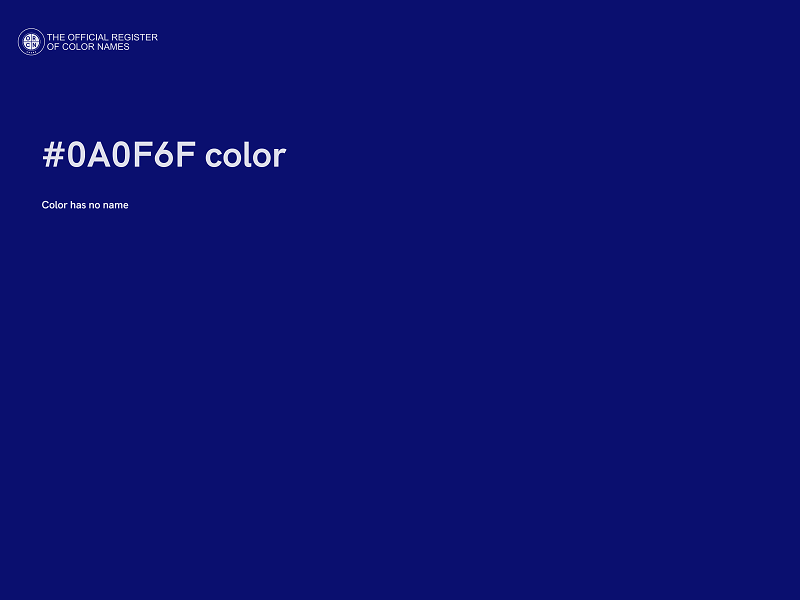 #0A0F6F color image