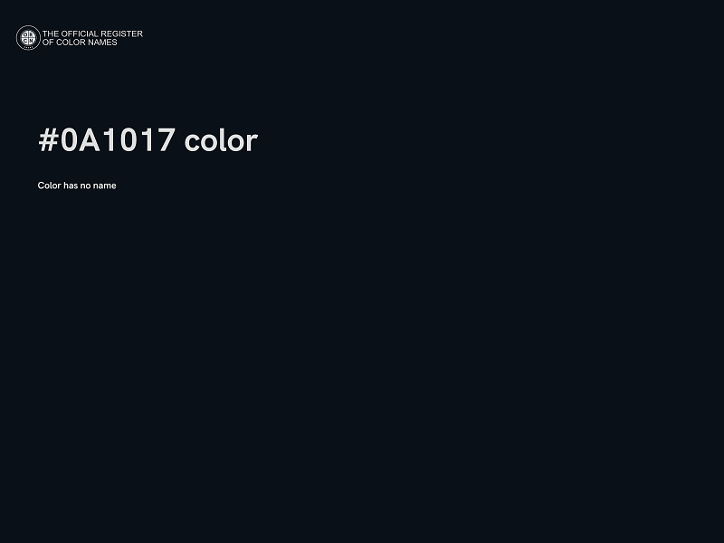 #0A1017 color image