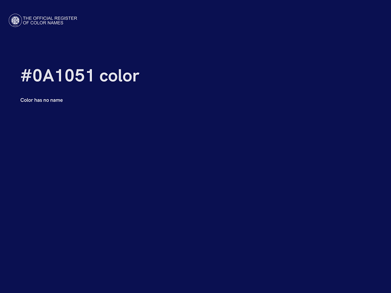 #0A1051 color image