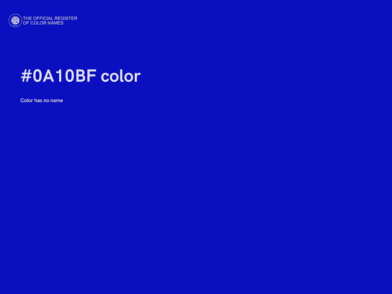 #0A10BF color image