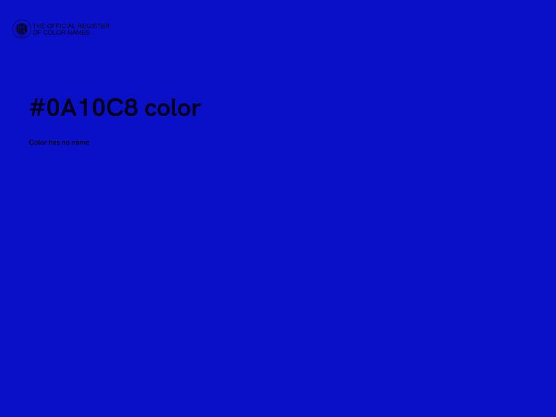 #0A10C8 color image