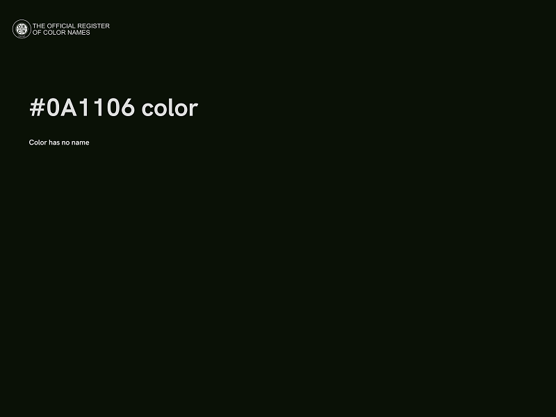 #0A1106 color image