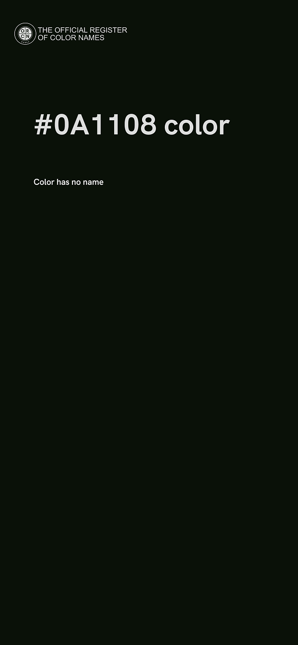#0A1108 color image
