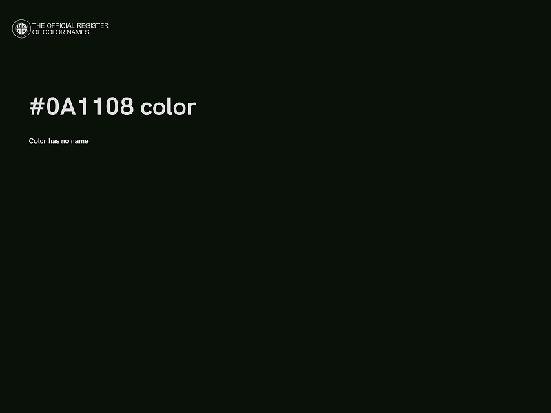 #0A1108 color image