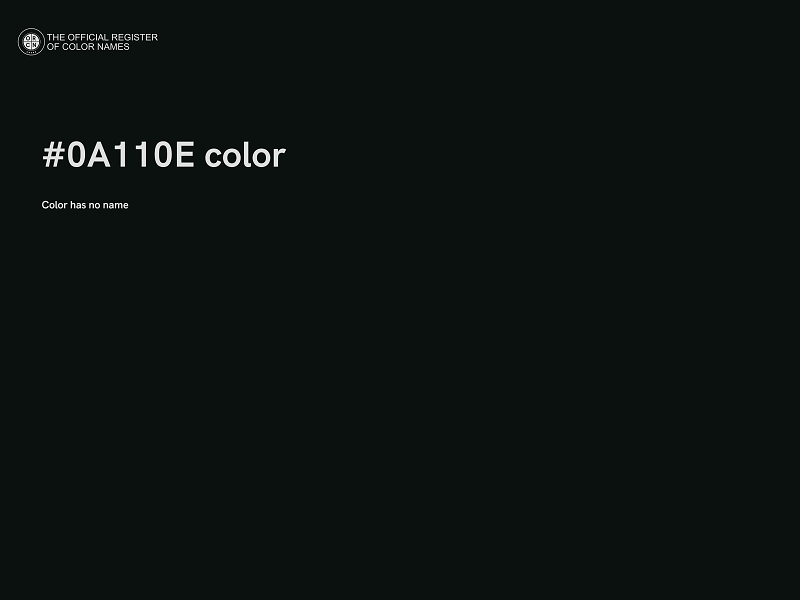 #0A110E color image