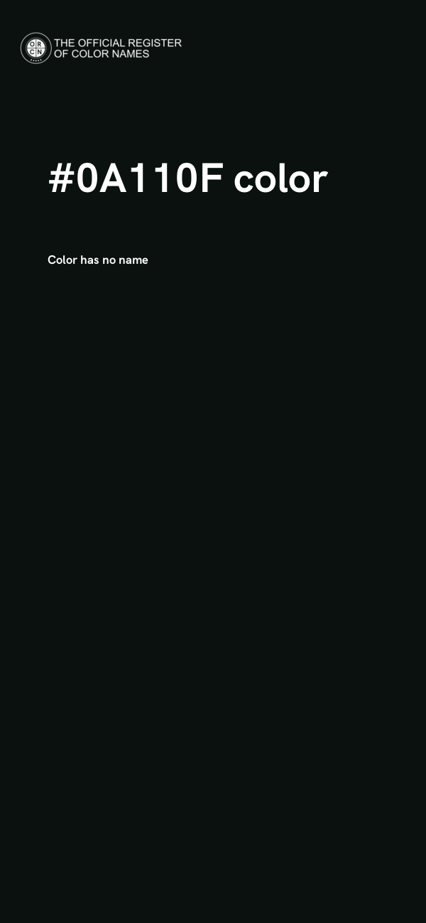 #0A110F color image