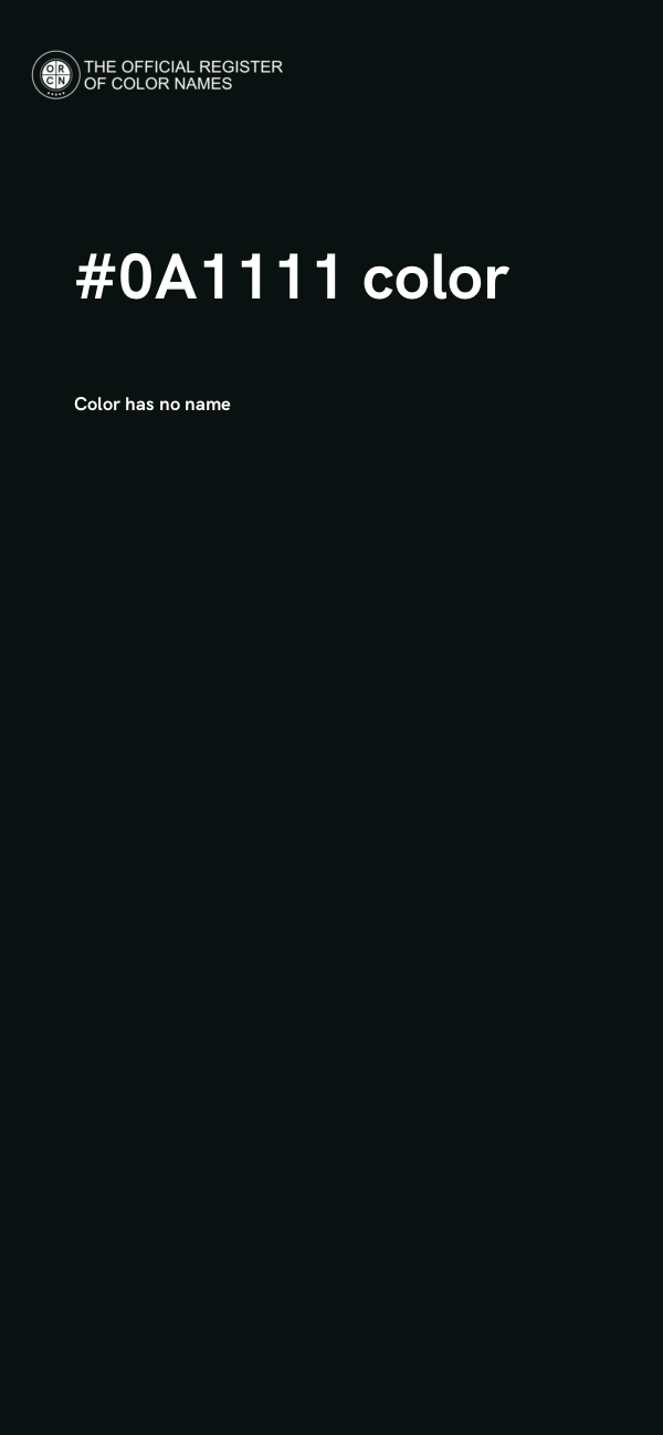 #0A1111 color image