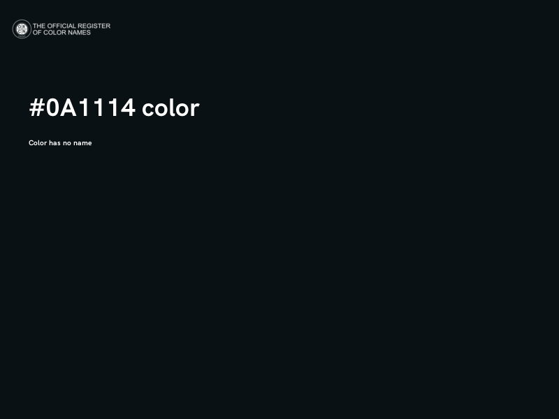 #0A1114 color image