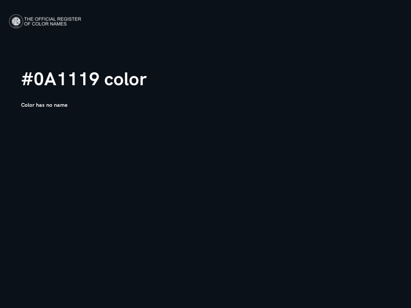 #0A1119 color image