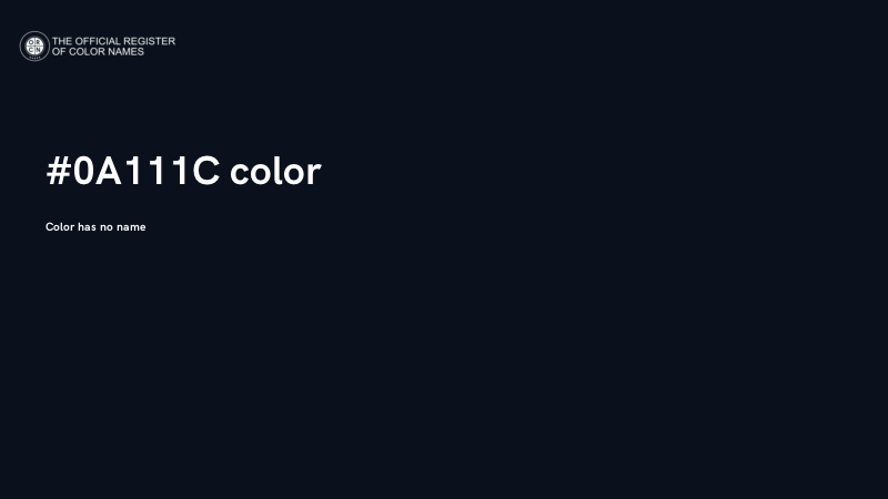 #0A111C color image
