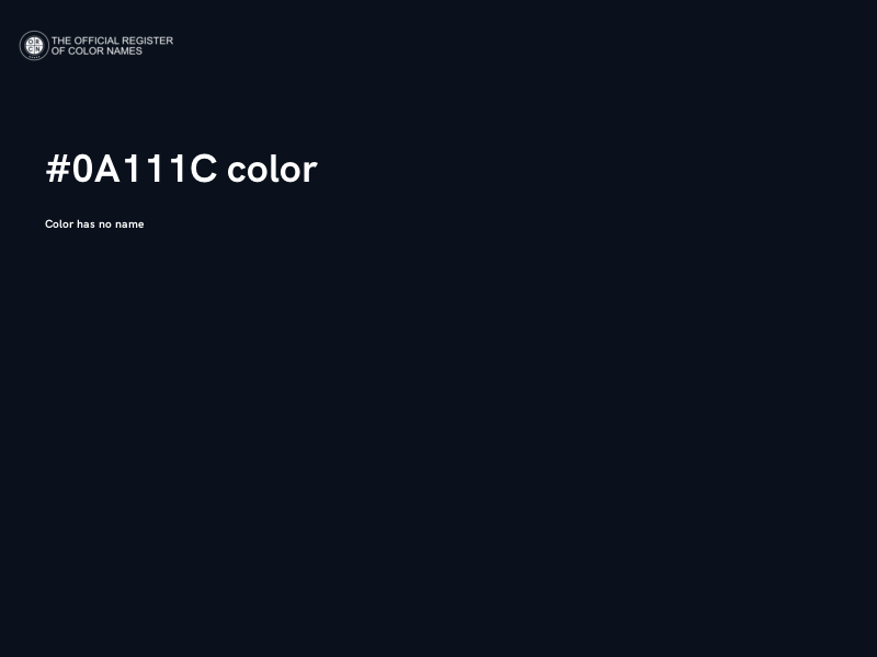 #0A111C color image