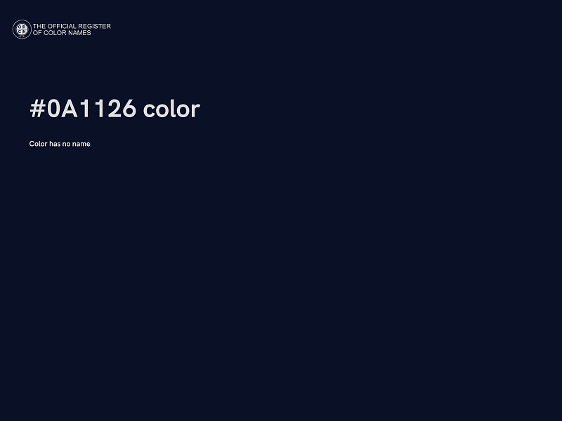 #0A1126 color image
