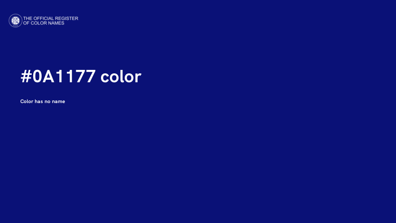 #0A1177 color image