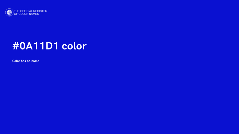 #0A11D1 color image