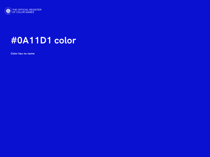 #0A11D1 color image