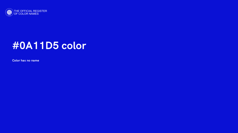 #0A11D5 color image