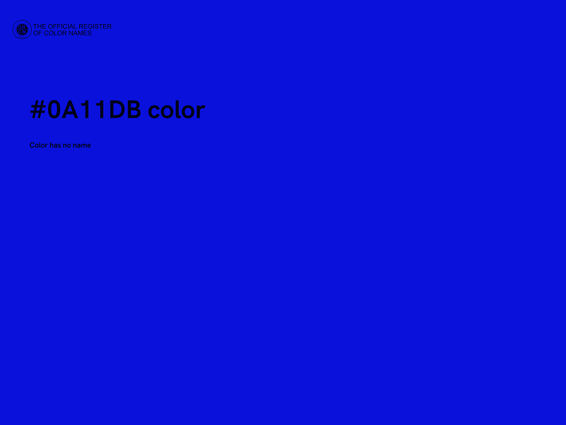 #0A11DB color image