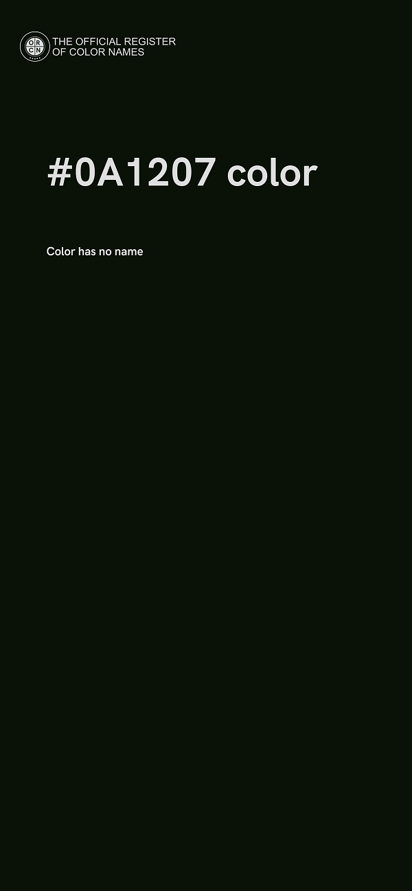 #0A1207 color image