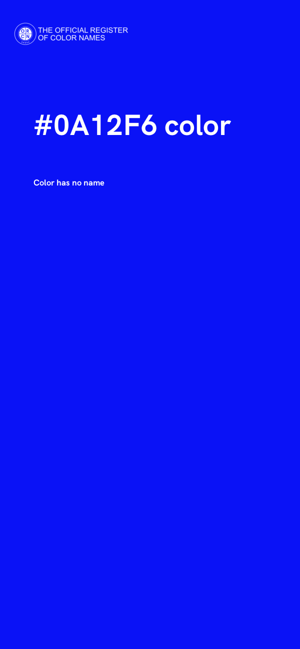 #0A12F6 color image