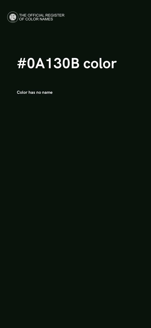 #0A130B color image