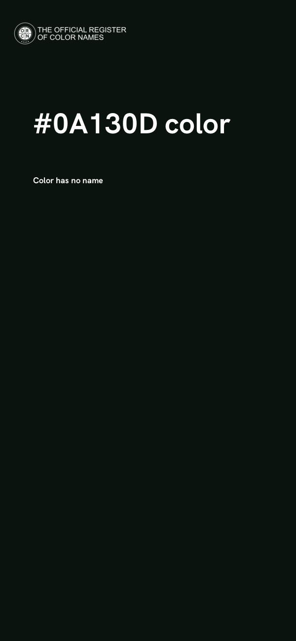 #0A130D color image