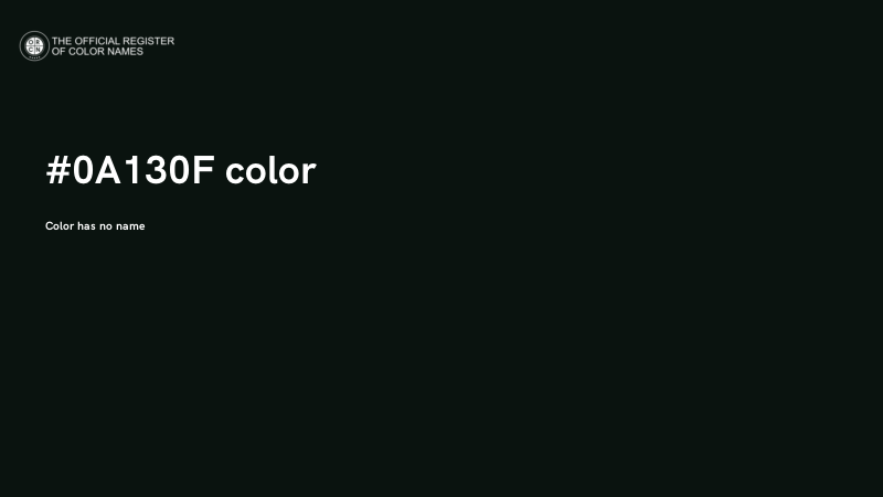 #0A130F color image