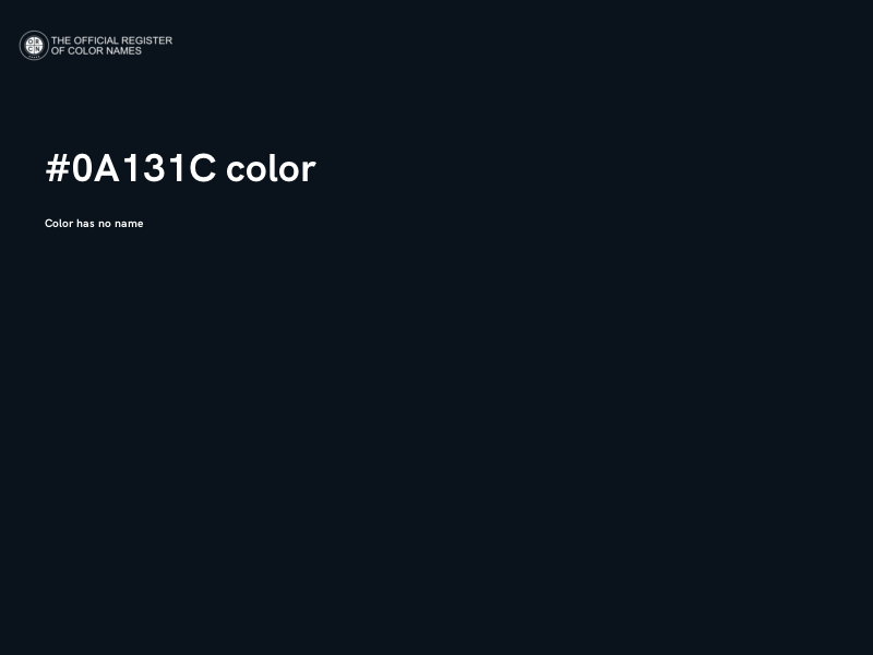 #0A131C color image