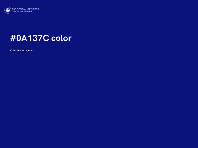 #0A137C color image