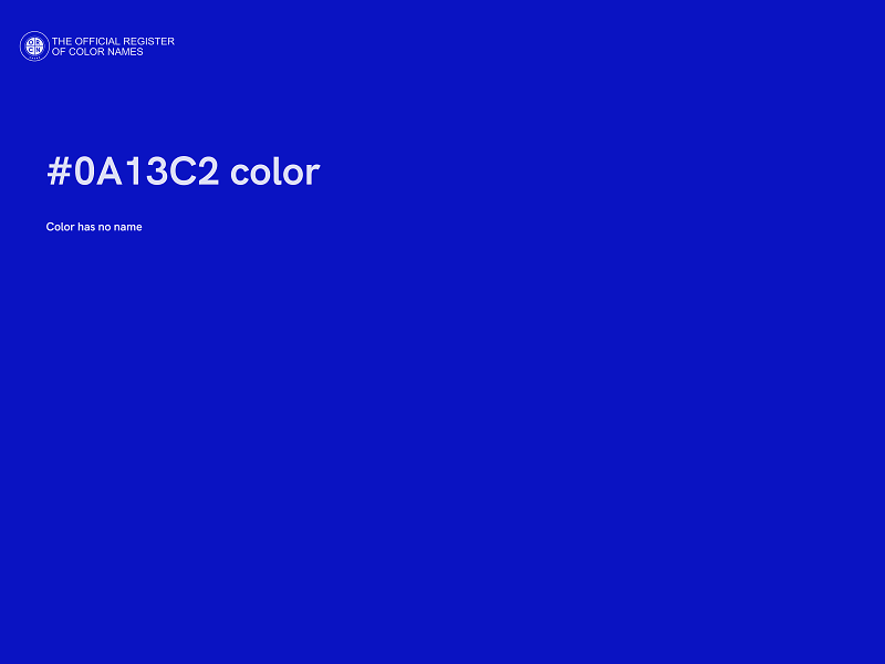 #0A13C2 color image