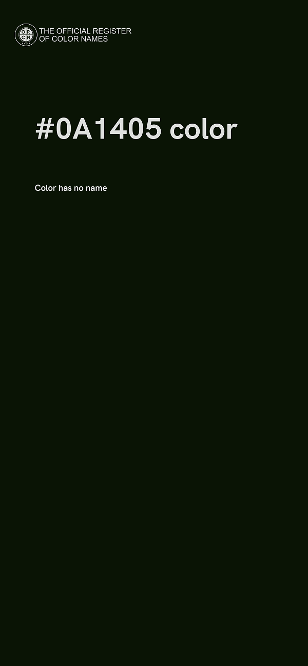 #0A1405 color image